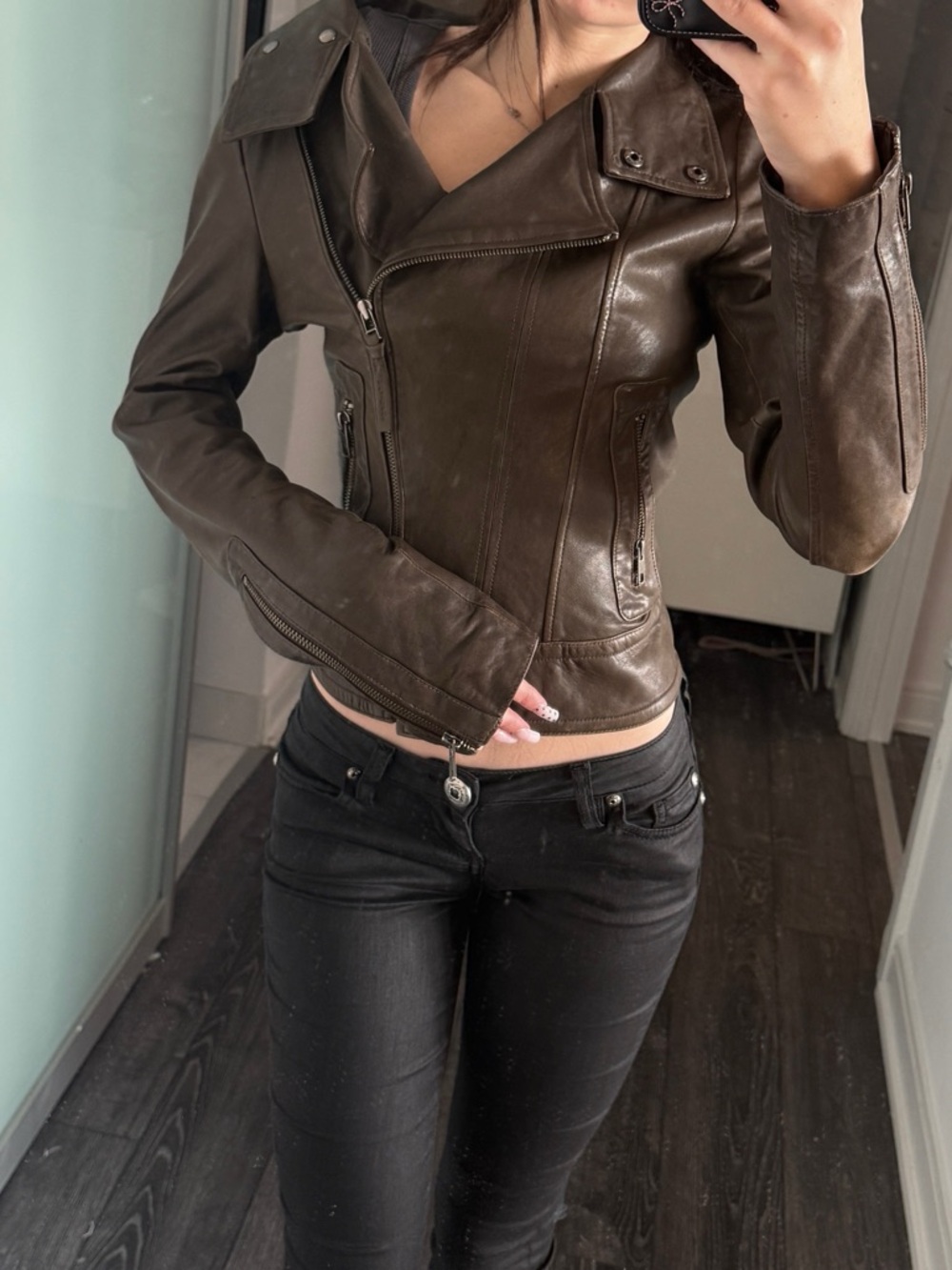 Mackage biker asymmetrical zip up jacket